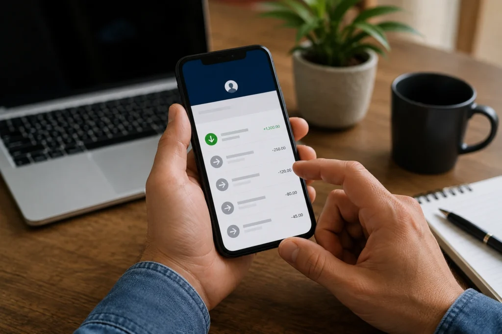 Como identificar uma transferência recebida no extrato