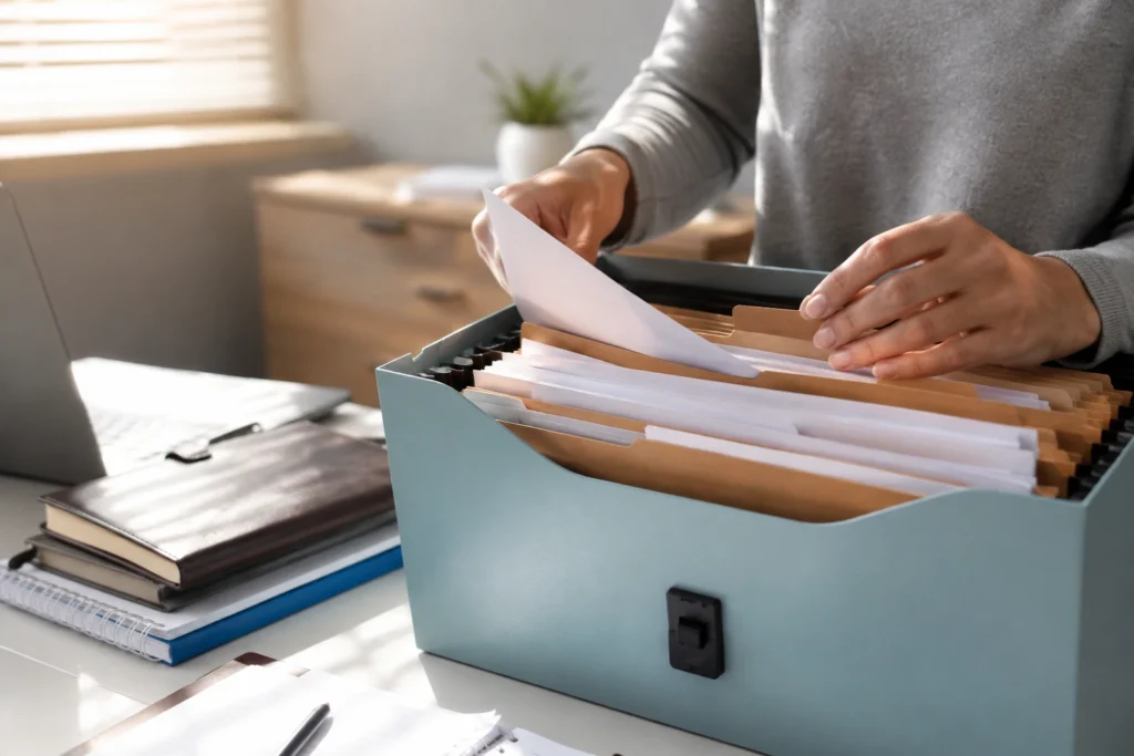 Como organizar documentos de trabalho e benefícios para consultas futuras