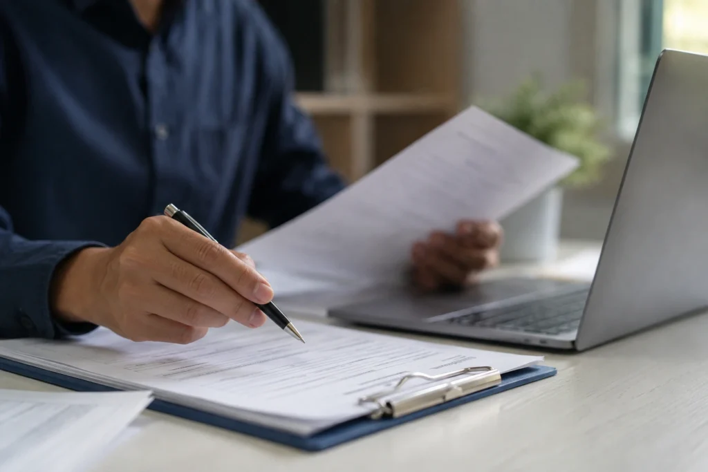 Quais dados conferir antes de enviar um pedido administrativo online