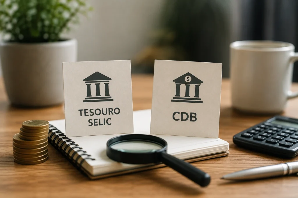 Tesouro Selic e CDB: quais diferenças vale conhecer antes de comparar